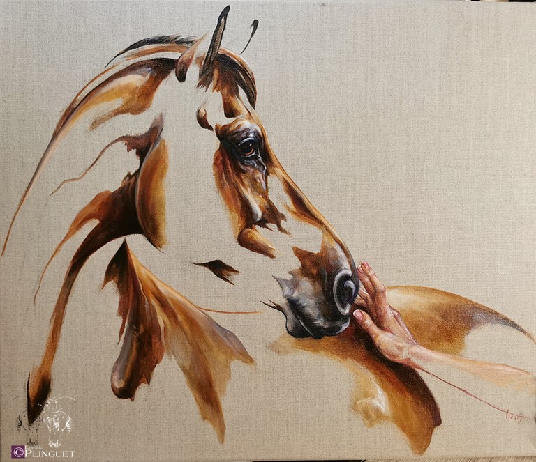 Huile sur toile de lin - 55x45cm - Disponible