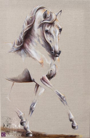 Huile sur toile de lin - 55x45cm - Disponible