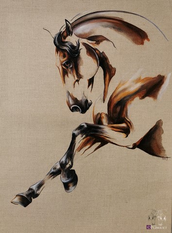 Huile sur toile de lin - 55x45cm - Disponible