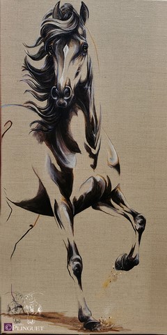 Huile sur toile de lin - 55x45cm - Disponible