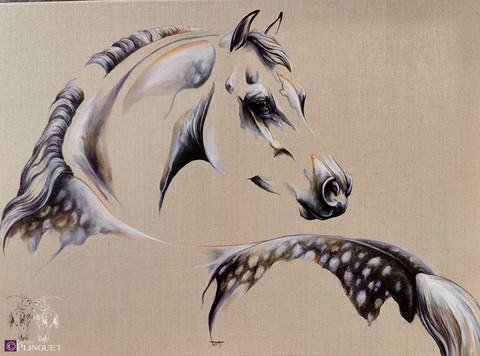 Huile sur toile de lin - 55x45cm - Disponible