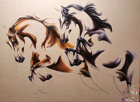 Huile sur toile de lin - 55x45cm - Disponible