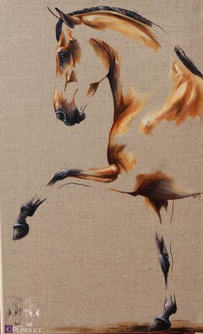 Huile sur toile de lin - 55x45cm - Disponible