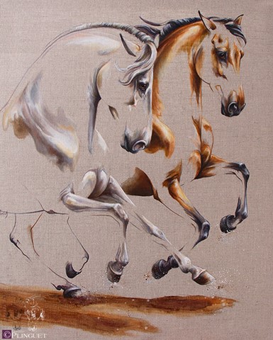 Huile sur toile de lin - 55x45cm - Disponible