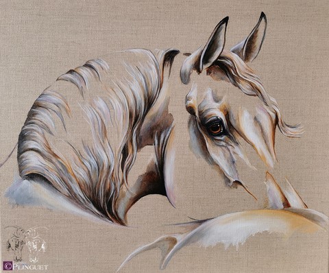 Huile sur toile de lin - 55x45cm - Disponible