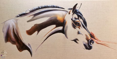 Huile sur toile de lin - 55x45cm - Disponible