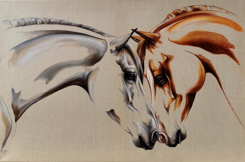 Huile sur toile de lin - 55x45cm - Disponible