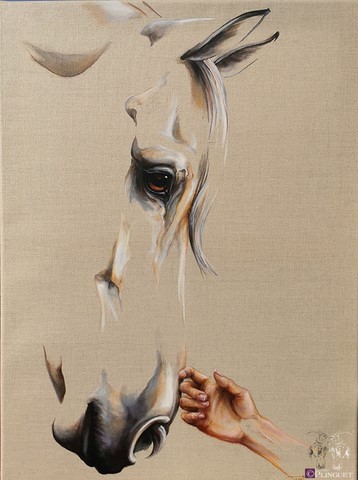 Huile sur toile de lin - 55x45cm - Disponible