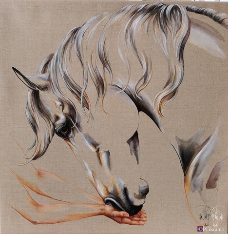 Huile sur toile de lin - 55x45cm - Disponible