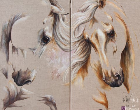 Huile sur toile de lin - 55x45cm - Disponible