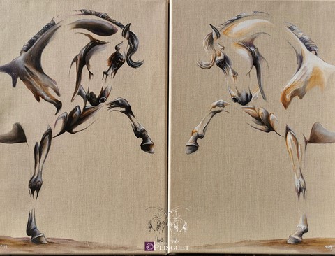 Huile sur toile de lin - 55x45cm - Disponible